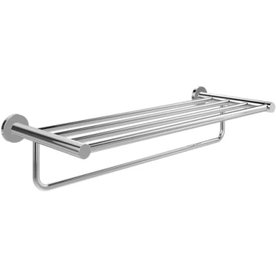 Image de Porte Serviettes Villeroy &amp; Boch Elements Tender, avec Tablette pour Montage Mural, Barre Serviettes, Longueur 595 mm, Rond, chromé