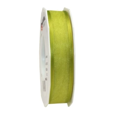 Image de Präsent C.E. Pattberg Marseille Ruban en Organza Vert Citron Largeur 25 mm Longueur m