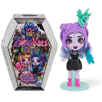 Image de ZOMBAES Pack DE 1 Wild Vibes Figurine Zombie Surprise À Collectionner avec Accessoires pour Poupées et Cercueil Poupée Articulée Personnaliser Jouet Enfant 4 Ans + Modèle Aléatoire