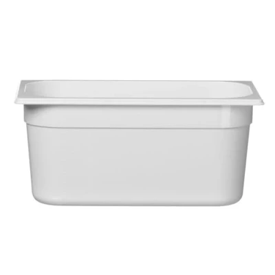 Image de HENDI Bac Gastronorm, Récipient GN, conteneur GN 1/3, résistance thermique 40 C à 110 C, 5.7 L, 325x176x(H)150 mm, polycarbonate blanc