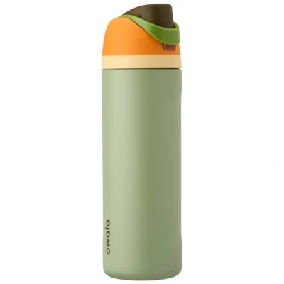 Image de Owala FreeSip Bouteille d&#039;eau isotherme en acier inoxydable avec paille pour le sport et les voyages, anti fuite, sans BPA, 700 ml, camouflage cool