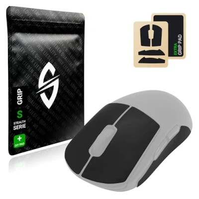 Image de SensoryBoost Ruban adhésif antidérapant pour Souris Logitech G Pro Wireless (+ Grip Pad) Absorbant la Transpiration, sans résidus &amp; Ultra Mince (0.5 mm) Accessoires de Jeu, Noir
