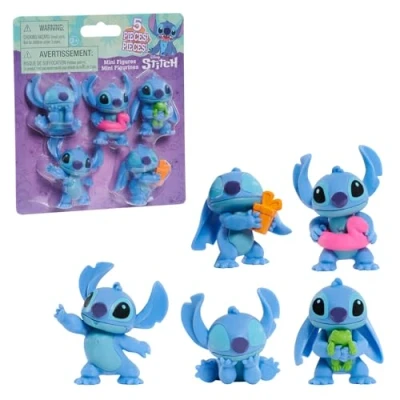 Image de Just Play Coffret de 5 Figurines Stitch Jeunesse Unisexe, Multi Color, 15.24