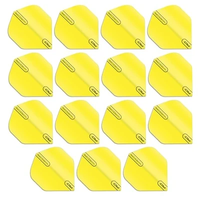 Image de RED DRAGON Hardcore XT Fluoro Jaune Extra Épais Standard Fléchettes Dart Flights 5 Jeux par Paquet (15 Vols au Total)