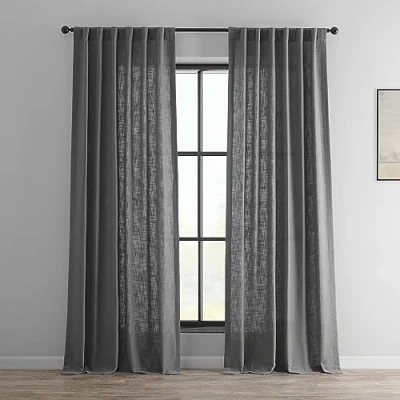 Image de HPD Half Price Drapes FHLCH VET13194 84 Rideau en Lin Lourd (1 Panneau), 127 x 213 cm, Gris étain, cm (l L)