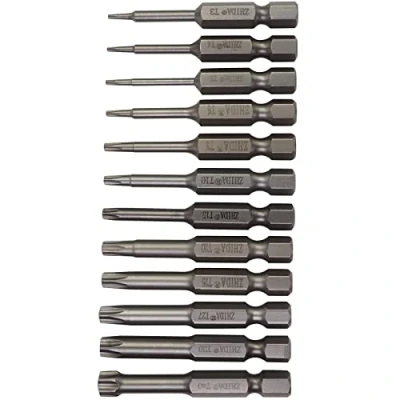 Image de ZHIDA 1 lot d&#039;embouts Torx à impact T3, T4, T5, T6, T8, T10, T15, T20, T25, T27, T30, T40