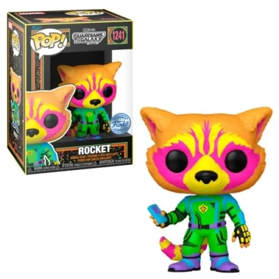 Image de Funko Pop ! Guardians of The Galaxy Volume 3 Rocket Blacklight #1241 Édition spéciale