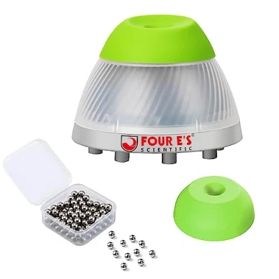 Image de FOUR E&#039;S SCIENTIFIC Vortex Mixeur avec 100 billes en acier, mode tactile rapide, orbite de 5,5 mm et vitesse rotation 5000, Shaking Mixer pour peinture acrylique, vernis à ongles,