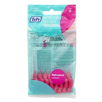 Image de TePe 0.4 mm Taille 0 Original Brosse interdentaire Lot de 8