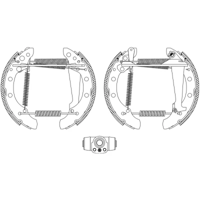Image de TEXTAR Shoe Kit Pro 84018301 de freins, freins à tambours avec cylindre roue, élément d&#039;ajustage AUDI: 80 B3