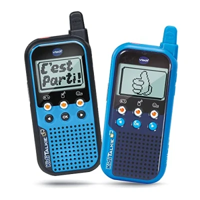 Image de Vtech Kidi Talkie Bleu Walkie enfants Avec Écran Et Jeux, Jouet Électronique Éducatif Version Fr Exclusivité sur Amazon