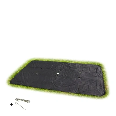 Image de Couverture de Trampoline Rectangulaire Niveau Sol EXIT Toys Protège Contre Les Intempéries et la Saleté Housse pour Trampolines Rectangulaires Déperlante 275x458cm