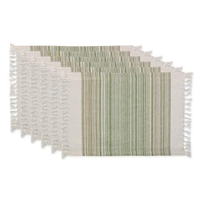 Image de DII Fringed Collection Lot de 2 Sets Table, 33 x 50 cm, thym