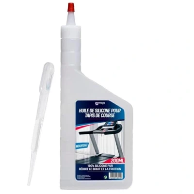 Image de Plantawa Huile de Silicone pour tapis Course 200ml Réduit le bruit et la friction Maximise performance. 100% Pure Lubrifiant Silicone. Préserve durabilité du course.