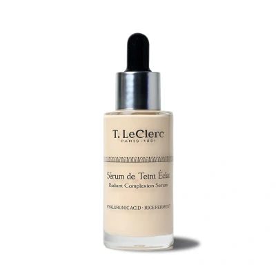 Image de Sérum de Teint Éclat Anti Âge N1 Ivoire T.LeClerc Fond Fluide Soin, Lumineux &amp; Unifié, Effet Seconde Peau, Acide Hyaluronique, 30ml