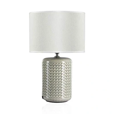 Image de Pauleen 480.20 48020 Go for Glow Max. 20W Luminaire à Poser E27 Lampe de Chevet Vert Beige 230V céramique/Tissu sans Ampoule