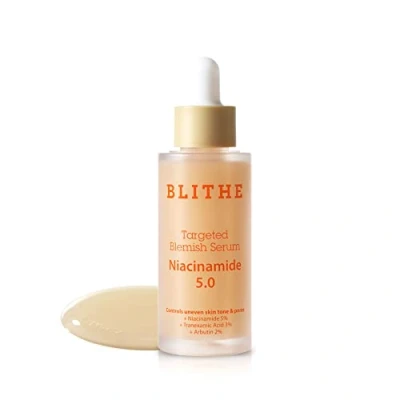 Image de BLITHE Korean niacinamide Sérum correcteur de points noirs pour le visage éclaircissant à la vitamine B3 visage, apaisant peau Cica et allantoïne,