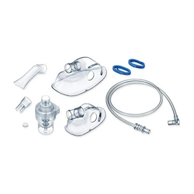 Image de Beurer IH Yearpack, kit de remplacement compatible avec l&#039;inhalateur 60, composé 1 nébuliseur, embout, pont nasal, 2 masques, tuyau à air, adaptateur secteur, 10 filtres
