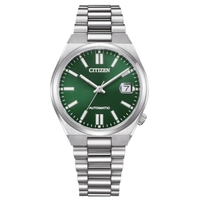 Image de CITIZEN NJ0200 Montre automatique pour femme avec bracelet en acier inoxydable 37 mm Verre saphir Date Bleu glacier NJ0200, vert foncé