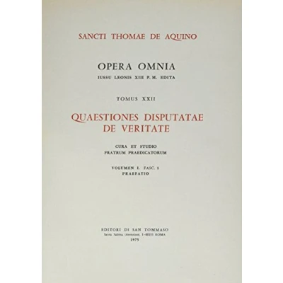 Image de Opera Omnia tome 22 Quaestiones disputatae de veritate volume 1 Fascicule &amp; 2 (22)