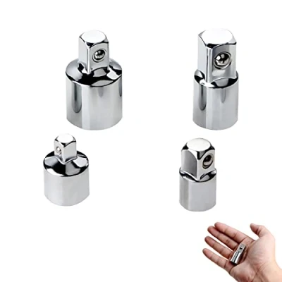 Image de Lot de 4 adaptateurs douille pour cliquet 1/2&quot; vers 3/8&quot;, 3/8&quot; 1/4&quot;, 1/4&quot; clé à douille, écrou, douilles