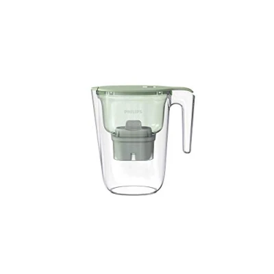 Image de Philips Mayflower Carafe filtrante AWP2935GNT/10 à débit rapide Vert pastel 2,6 l Filtre le Chlore, calcaire, métaux lourds et microplastiques