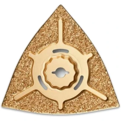 Image de FEIN 63731006210 Accessoires oscillants SL; Râpe à concrétion carbure triangulaire StarlockMax 110mm, Accessoire, Oscillation