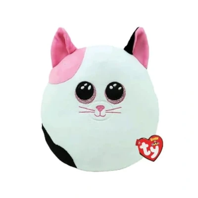 Image de Ty Squish a boos Coussin Peluche Muffin Le Chat, Blanc/Noir