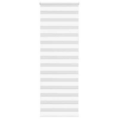 Image de vidaXL store zèbre blanc 90x200 cm largeur du tissu 85,9 polyester, à enrouleur zébré, zébré pour fenêtre, 4014779