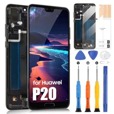 Image de pour Huawei P20 LCD Écran EML AL00 L09 L22 L29 Remplacement Tactile Assemblée avec Réparation Kit(Noir Cadre)