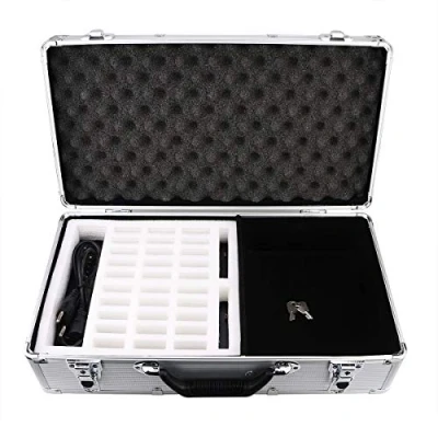 Image de Retekess T130 Chargement pour Systèmes de Guide Touristique, Boîte Rangement Portable à 32 Emplacements, Transport Texturé Robuste Système Touristique sans Fil T130, T130S