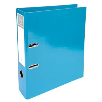 Image de Exacompta Réf. 53627E Carton de 10 classeurs à levier A4 Prem&#039;Touch IDERAMA Dos 70 mm Mécanique 75 Dimensions extérieures : 32 x 30 7 cm Format classer Bleu clair