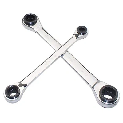 Image de Toolstar Clé à cliquet réversible 4 en 1, multifonction (1 pièce, 16, 17 18, 19 mm)