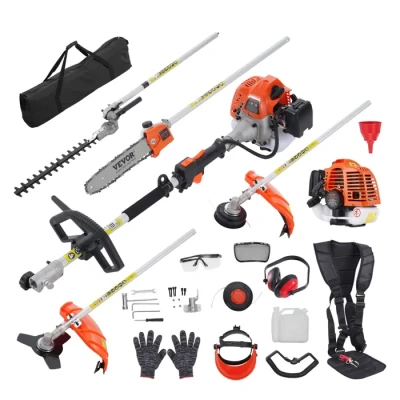 Image de Outils de Coupe Multifonctionnel 5 en 1 VEVOR Scie à Perche, Tronçonneuse avec Rallonge, pour Élagage Arbuste Branche