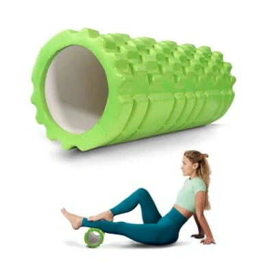 Image de Mobiclinic® Fitness, Rouleau de massage, FitRoller, Mousse et EVA, 14x33 cm, Pilates, Yoga, Étirements, Portable, Polyvalent, Pour tout le corps, 3 Niveaux d&#039;intensité