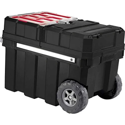 Image de Boîte à outils mobile 65L OUTIROR GROUPE Rangement amovible Roues et poignée ergonomique