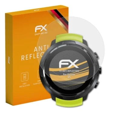 Image de atFoliX Protecteur d&#039;écran compatible avec Suunto D5 Film Protection d&#039;écran, antiréfléchissant et absorbant les chocs FX (3X)
