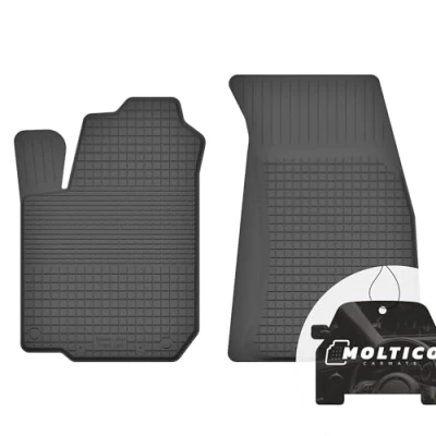 Image de Avant Tapis de Voiture Caoutchouc avec Bordure Set 2 pièces Sol Antidérapant Adapte pour Renault Clio IV 2013 2019