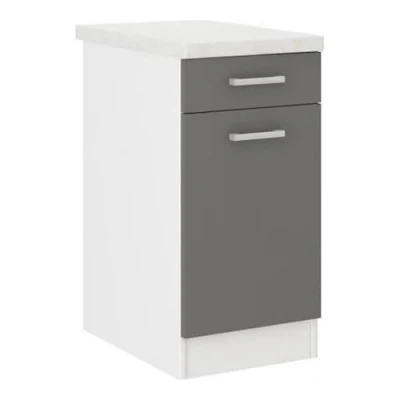 Image de Meuble de cuisine 40 x 47 82 cm Gris Mélamine PVC