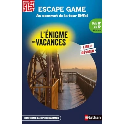 Image de Escape Game de la 6ème à 5ème Au sommet Tour Eiffel L&#039;énigme des vacances Cahier