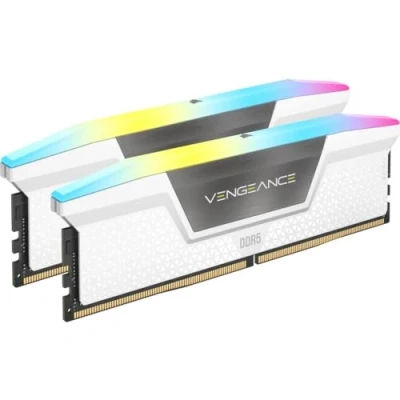 Image de CORSAIR Vengeance RGB DDR5 RAM 64GB (2x32GB) 6400MHz CL32 Mémoire Informatique Compatible Intel XMP iCUE Blanc (CMH64GX5M2B6400C32W)