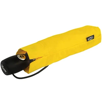 Image de iX brella mid class Parapluie de poche léger et solide avec fonction d’ouverture fermeture automatiques jaune 95 cm