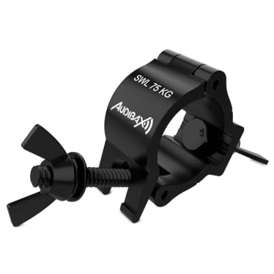 Image de Audibax ACP 354075BK Clamp de Fixation d&#039;un Diamètre 35 à 40 mm Crochet avec une Charge Maximale 75 kg Pince pour Éclairage Scène Tête Mobile