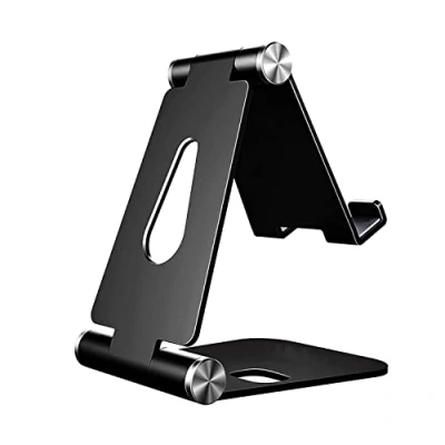 Image de Aisens MS2PM 090 Support Taille M de Table reglable (2 pivotes) pour telephone / Tablette, Noir