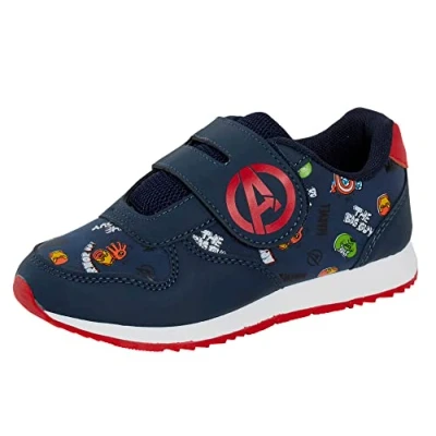 Image de Marvel Avengers Baskets légères pour garçons et enfants avec sangle facile à attacher, multicolore, 27 EU
