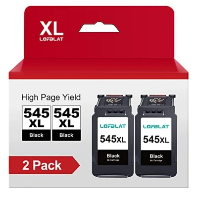 Image de LOFBLAT 545XL Cartouches d&#039;encre Remplacement pour Canon 545 546 XL Pixma TS3150 MG2450 MX495 TR4550 MG2950S MG2550 MG2550S MG2555 MG2950 (2 Noir)