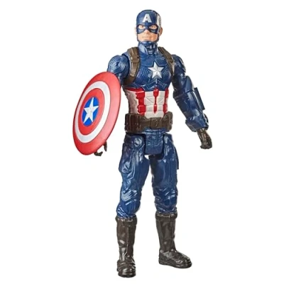 Image de Marvel Hasbro F1342 Titan Hero Series, Multicolore, Figurine à Collectionner Captain America de 30 cm, Jouet pour Enfants partir 4 Ans