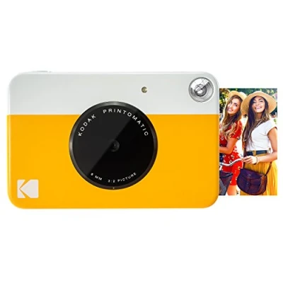 Image de KODAK Printomatic Appareil photo numérique à impression instantanée couleur Photos de haute qualité sur papier autocollant Zink 2 x 3&quot; 5 MP, portable, cadeau créatif pour anniversaire, Noël Jaune