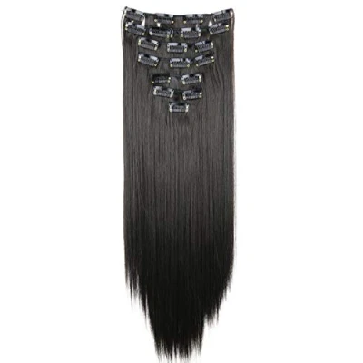 Image de CAISHA XL 60cm 7 Pièces Jeu CLIP IN Extensions De Cheveux Postiche Raide Brun Chocolat CE24