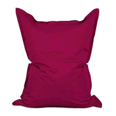 Image de Lumaland Pouf géant XXL 140 x 180 cm Coussin de couchage imperméable pour l&#039;intérieur et l&#039;extérieur avec plus 3 millions perles EPS adaptatives Bean Bag housse lavable [Vin rouge]